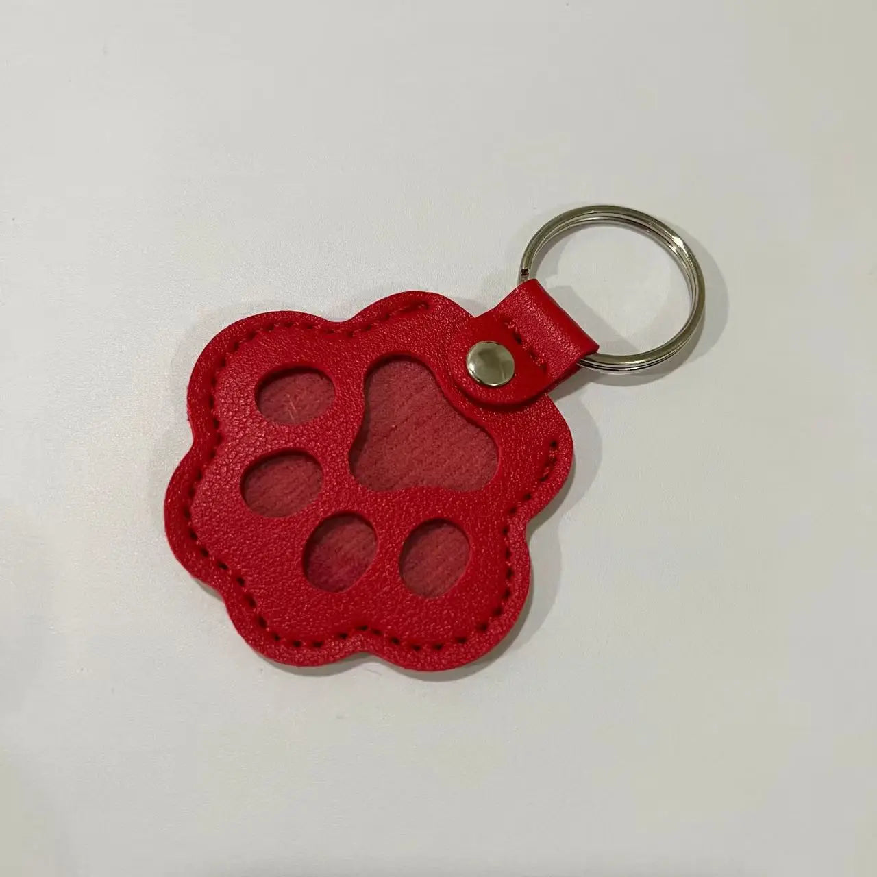Porte-clés Souvenir Animalier – Médaillon en Cuir pour Fourrure (Chien & Chat)
