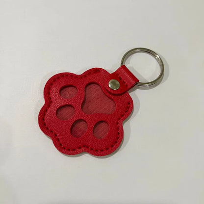 Porte-clés Souvenir Animalier – Médaillon en Cuir pour Fourrure (Chien & Chat)