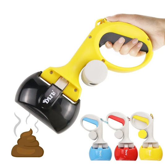 Ramasse-Crottes Portable 3-en-1 – Pince Extérieure, Collecteur de Déjections Canines et Distributeur de Sacs