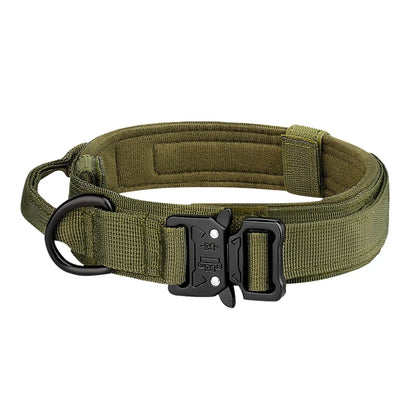 Collier Tactique Militaire pour Chien – Boucle Métal & Nylon Renforcé