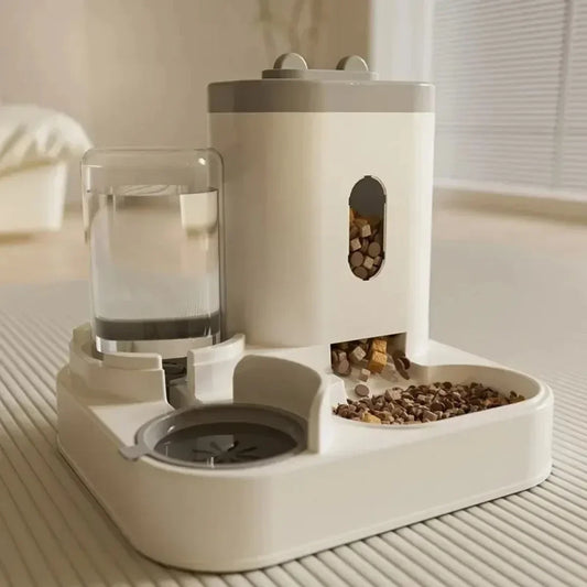 Distributeur Automatique de Nourriture & Fontaine à Eau pour Chats & Chiens