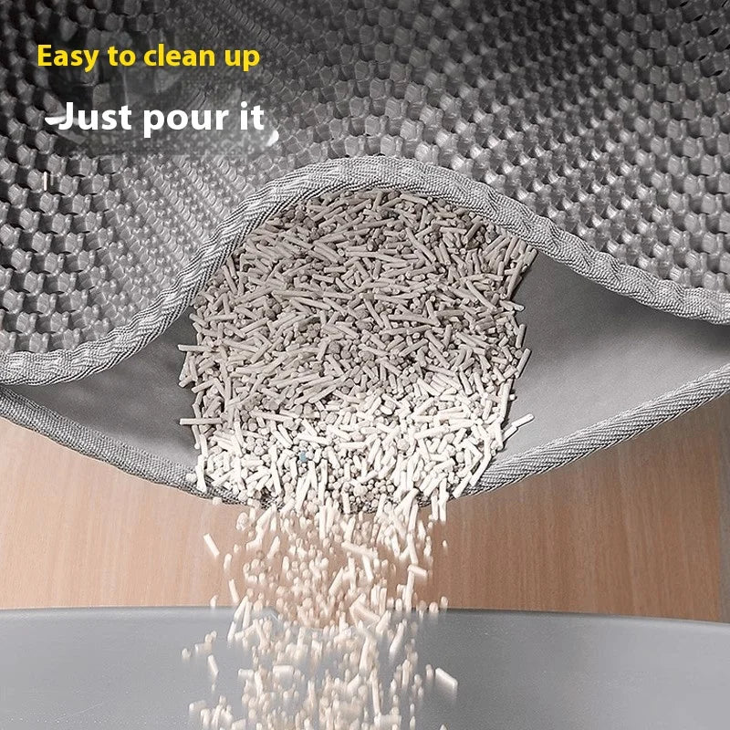 Tapis de Litière XXL Double Couche – Imperméable & "Piège à Sable"