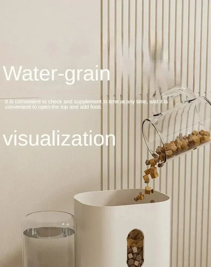 Distributeur Automatique de Nourriture & Fontaine à Eau pour Chats & Chiens