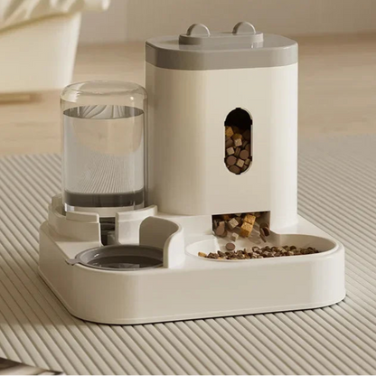 Distributeur Automatique de Nourriture & Fontaine à Eau pour Chats & Chiens