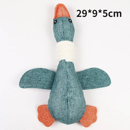 Jouet à mâcher interactif Alligator et canard  pour chiens