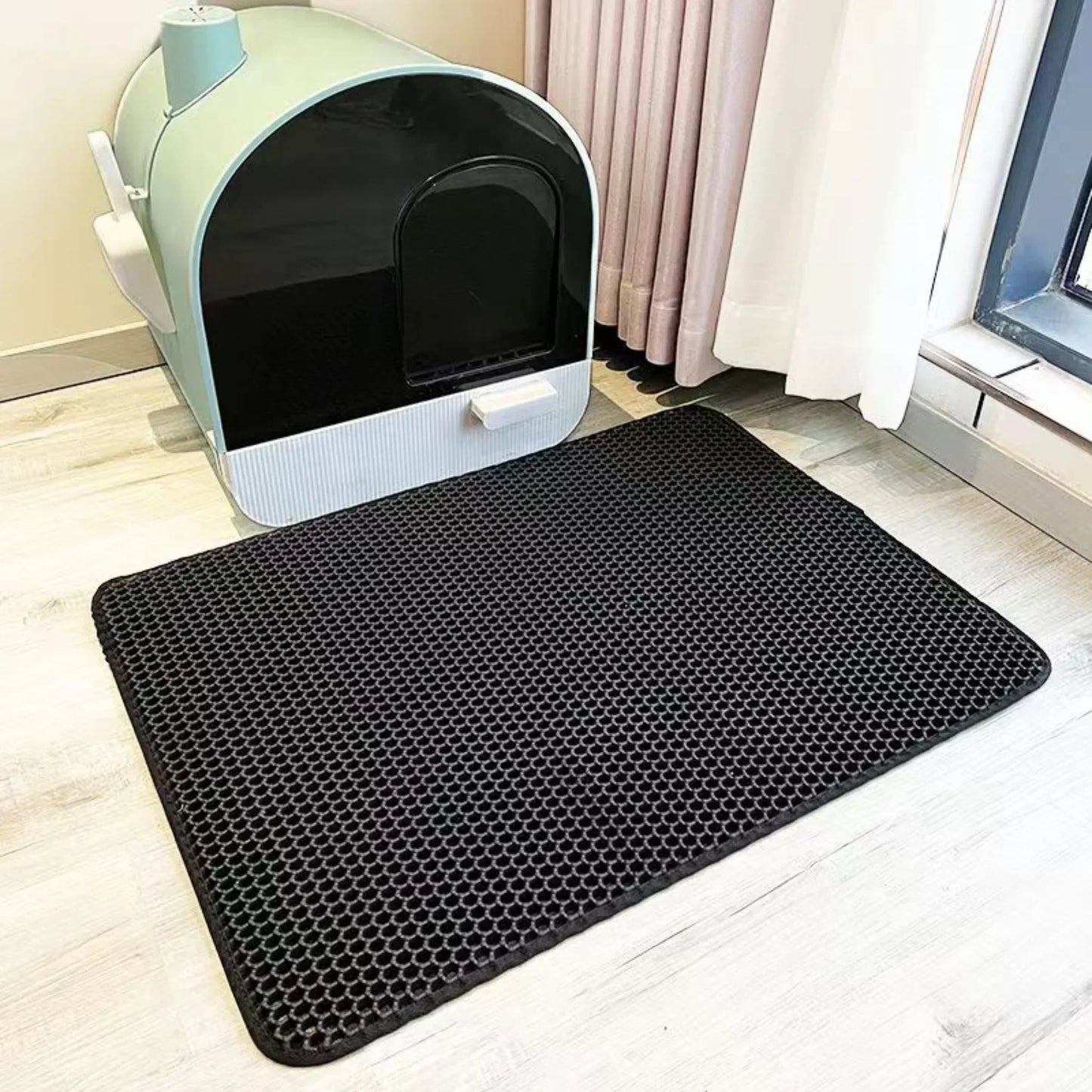 Tapis de Litière XXL Double Couche – Imperméable & "Piège à Sable"