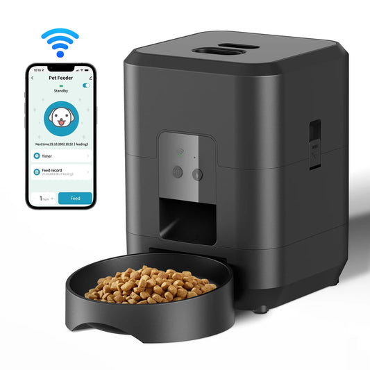 Distributeur Automatique Intelligent de Croquettes – Portions Programmées pour Chats & Chiens, Anti-Glouton et Gain de Temps !