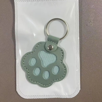 Porte-clés Souvenir Animalier – Médaillon en Cuir pour Fourrure (Chien & Chat)