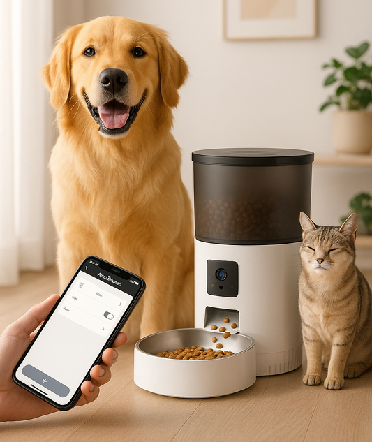Distributeur automatique pour chat et chien avec caméra vidéo